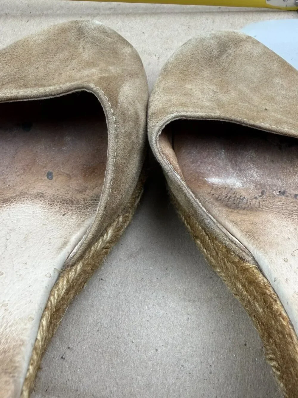 Women's Castañer Made in Spain Suede Wedge Espadrilles Size 7.5 Damage